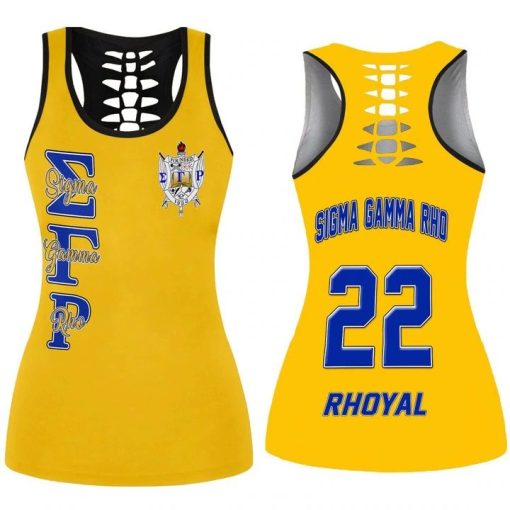 Sigma Gamma Rho (Yellow) Hollow Tank Top