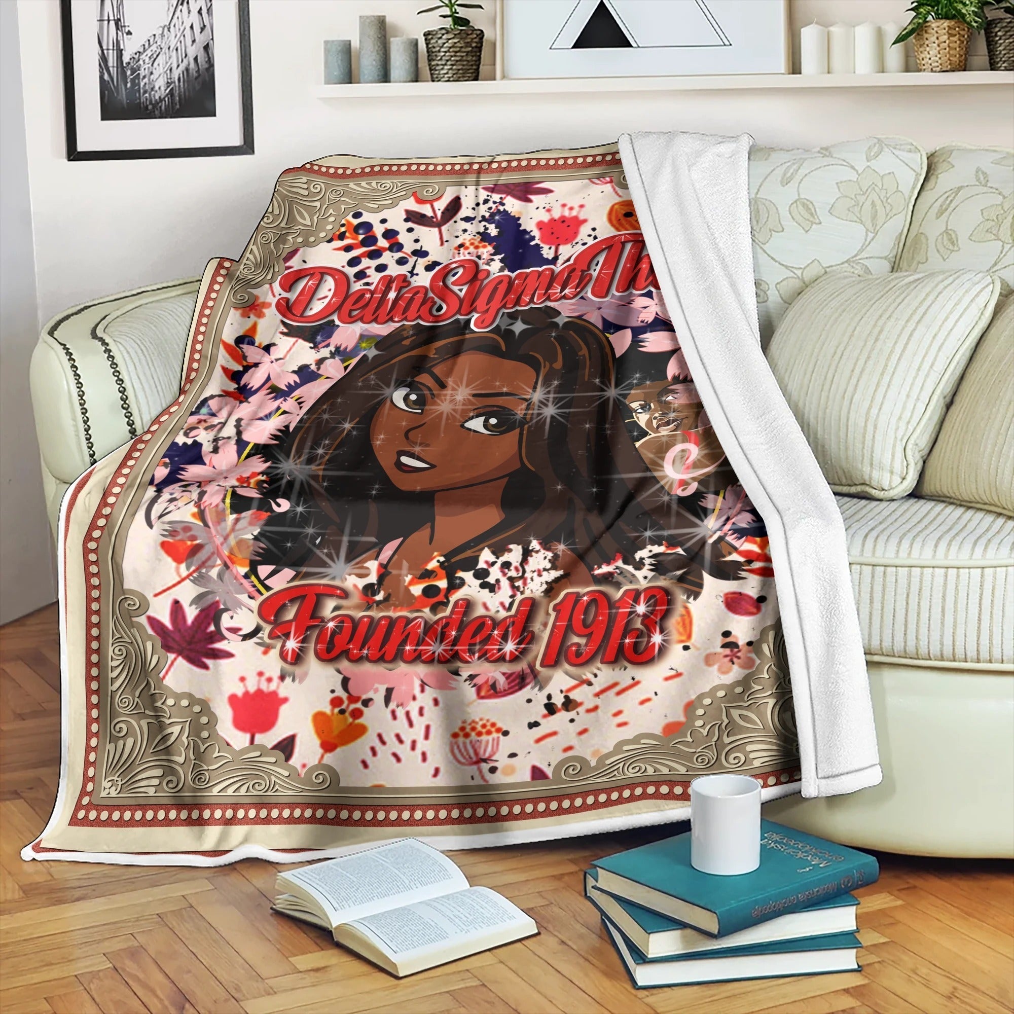 Wonderprint Blanket Delta Sigma Theta Shining Girl Premium Blanket Lt10