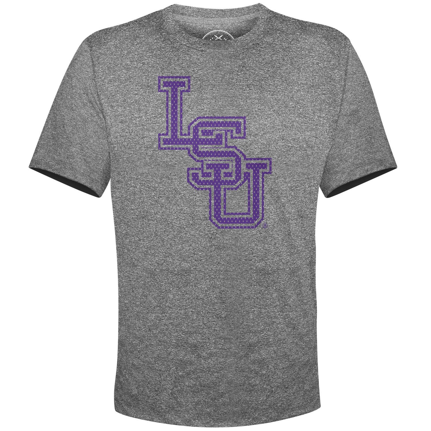 B&B Dry Goods LSU Tigers Baseball Mesh Interlock Performance Short Sleeve T-Shirt – Heather Black