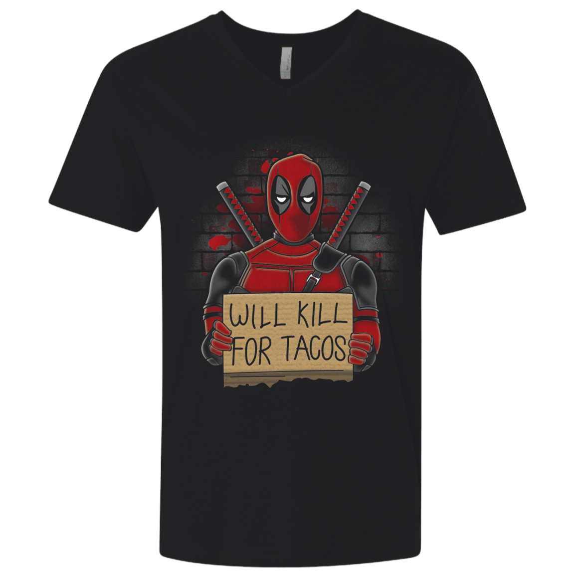 Will Kill For Tacos Mens Premium V-Neck