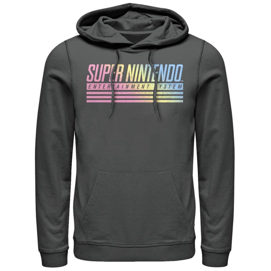 Nintendo Men’s Retro SNES Logo  Lightweight Hoodie