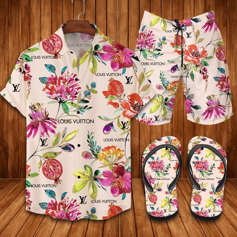 Lv-Flip Flops And Combo Hawaii Shirt, Shorts-Vu01447-Vu01449