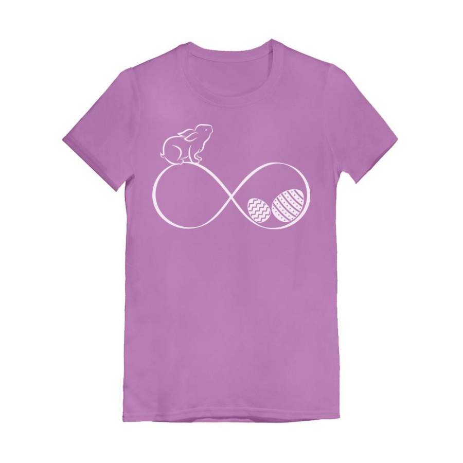 Infinity Easter Bunny & Eggs Toddler Kids Girls’ Fitted T-Shirt