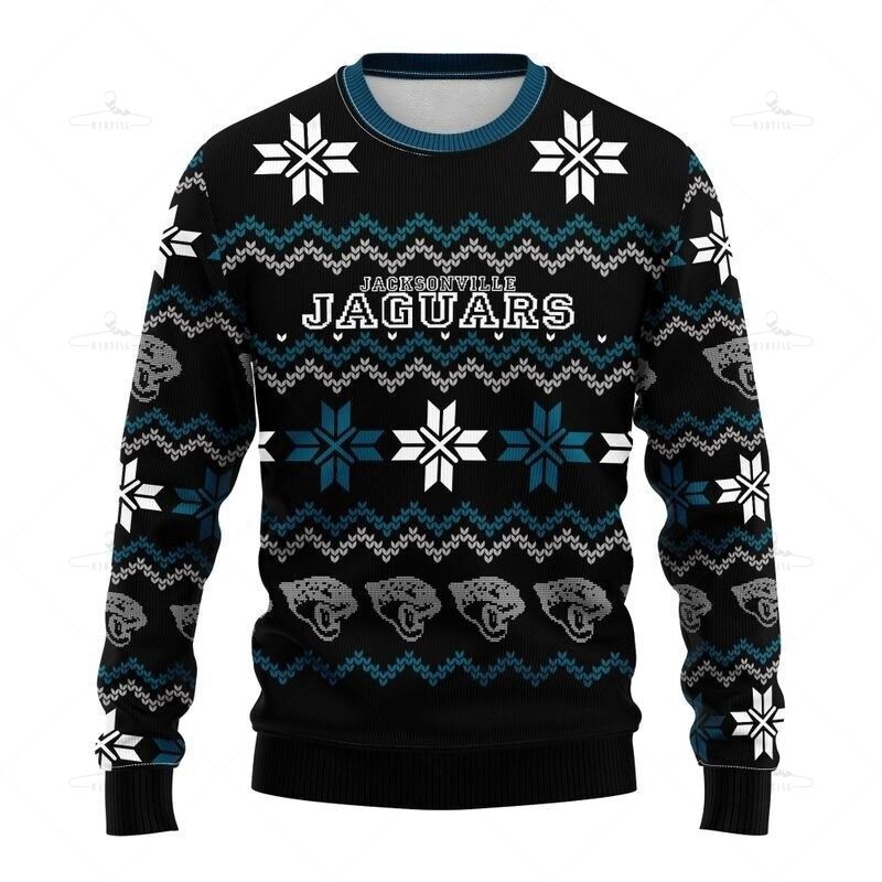 Jacksonville Jaguars Sweatshirt Cute Snowflakes Graphic Gift For Men