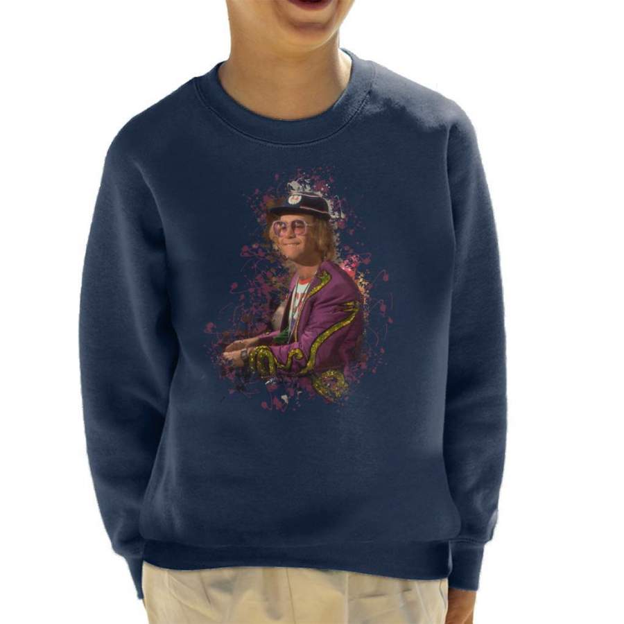 TV Times Elton John At The Piano Kid’s Sweatshirt