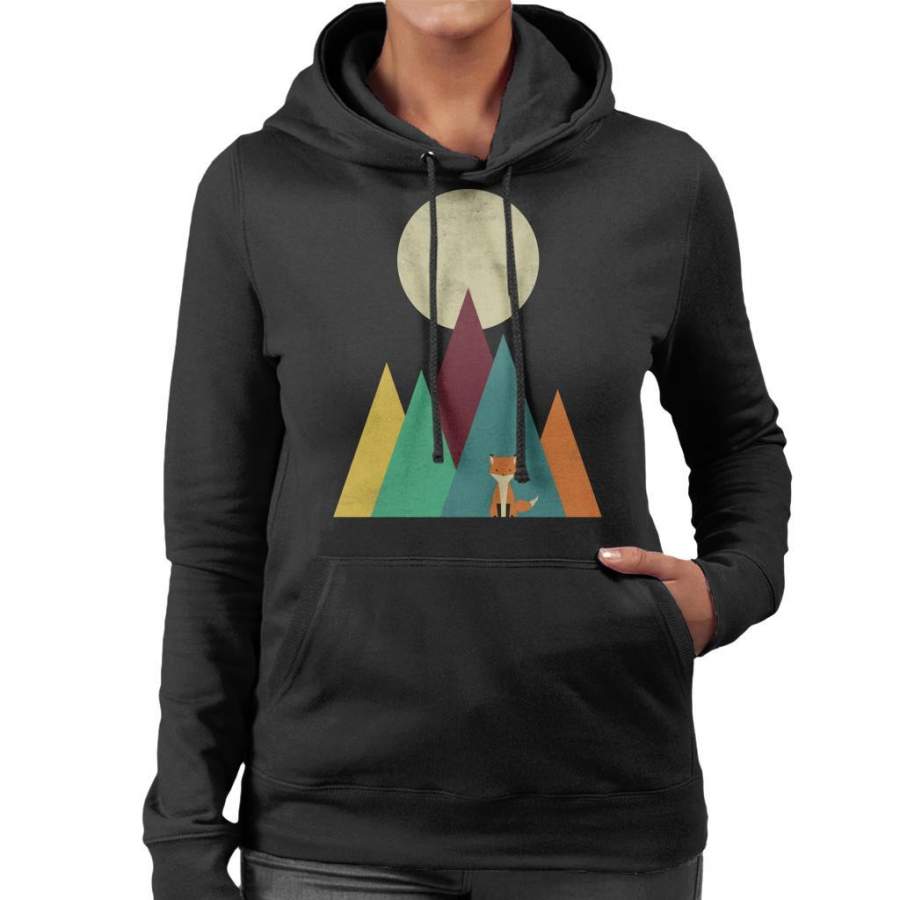 Red Fox Mountain Moonlight Women’s Hooded Sweatshirt