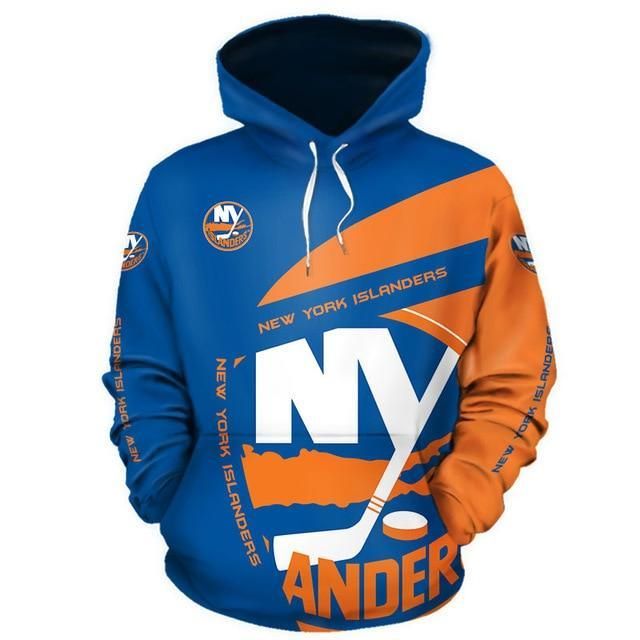 Football Fans Shirt Hoodie Zipup Hoodie New York Islanders 3D Hoodie