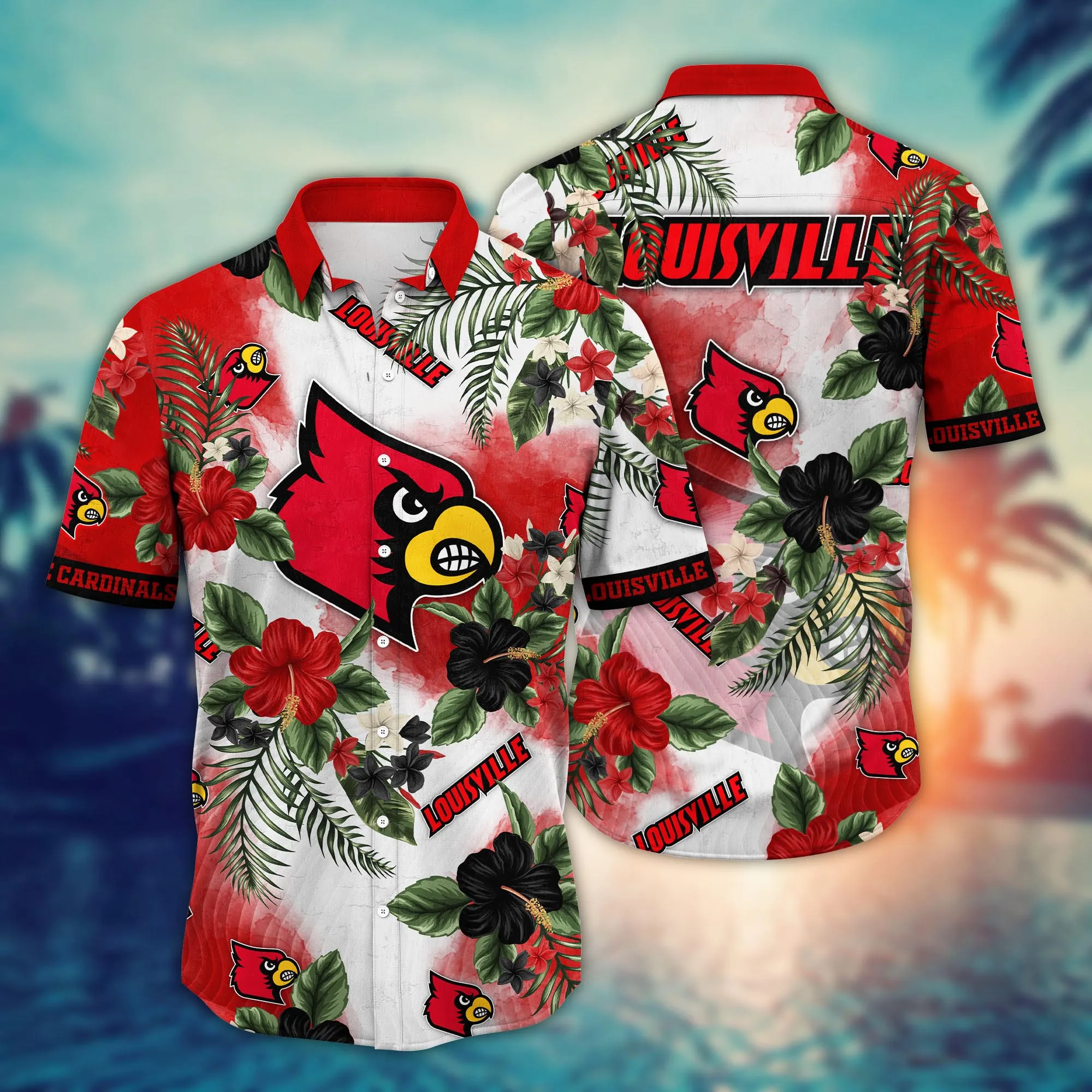 Louisville Cardinals NCCA Hawaiian Shirt Daylighttime Aloha Shirt