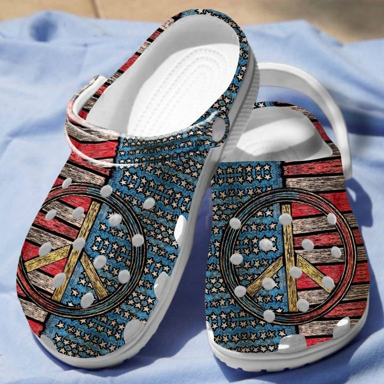 America Hippie Clogs Shoes Gift For Men Women