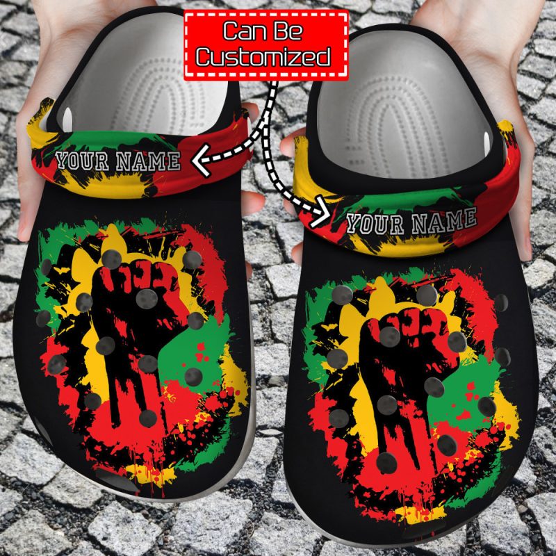 American – Personalized Black History Month African American Clog Shoes For Men And Women