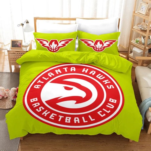 Basketball Atlanta Hawks Basketball 3 Duvet Cover Pillowcase Home Decor 3D Bedding Set