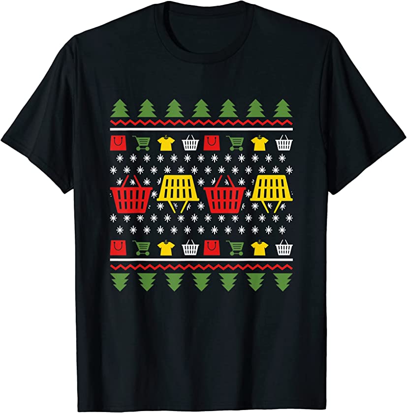 Ugly Christmas Shopping Sale X-Mas Santa Claus New Year Shop T-Shirt