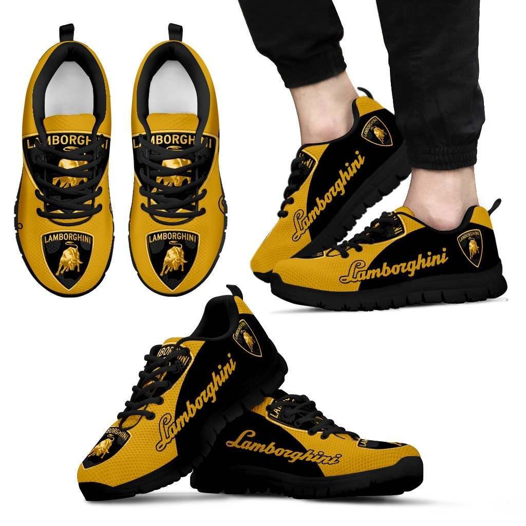 Lamborghini Luxury Car Unisex Breathable Sneakers Lamborghini Custom Shoes Lamborghini Luxury Sneakers Boost