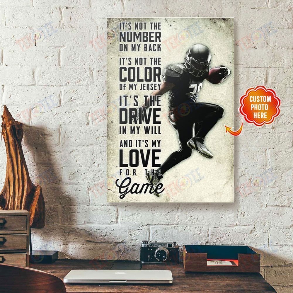 Canvas Wall Art Custom Photo It’S My Love For The Game Football Vintage Art Canvas Wall Art Home Decoration