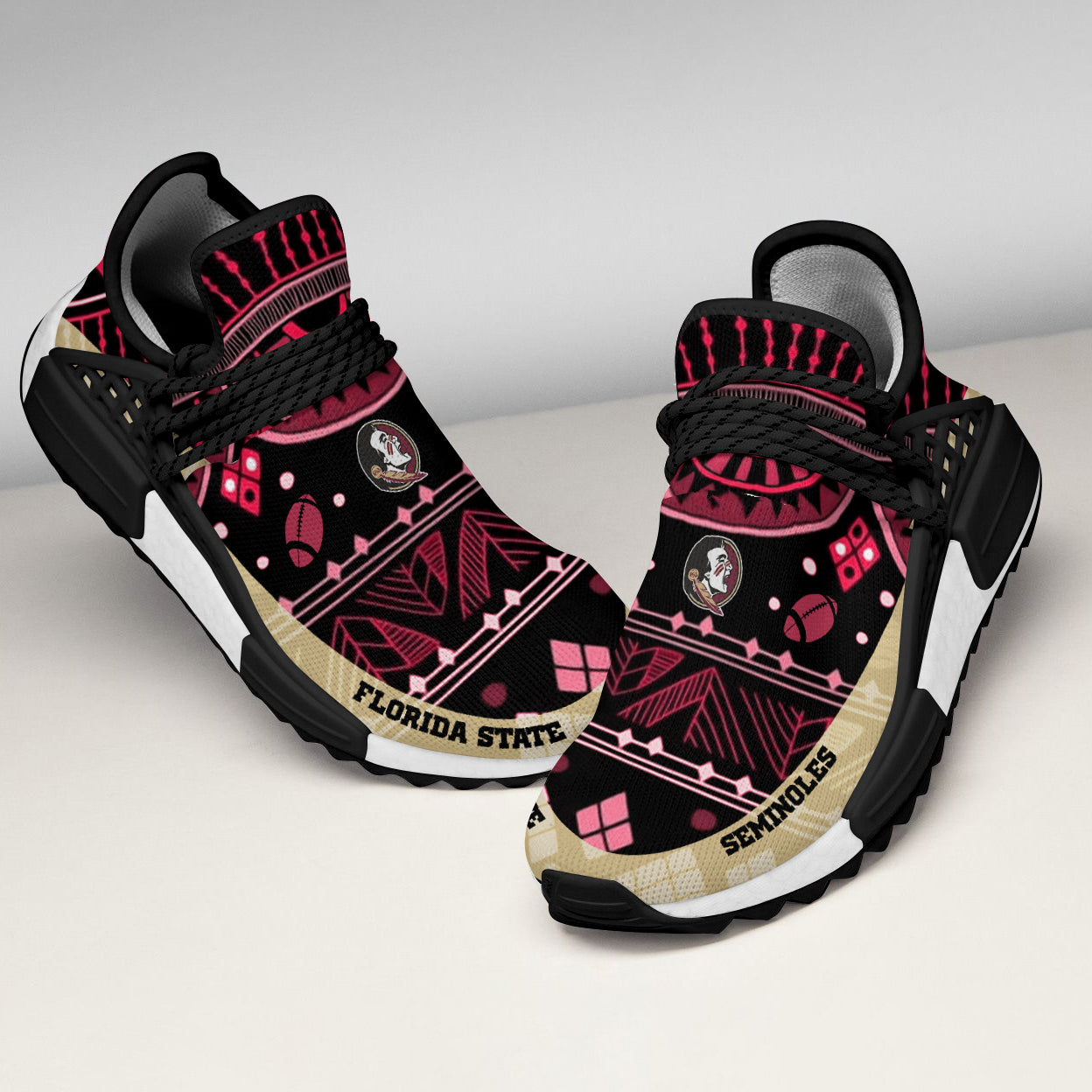 Amazing Pattern Human Race Florida State Seminoles Shoes For Fans