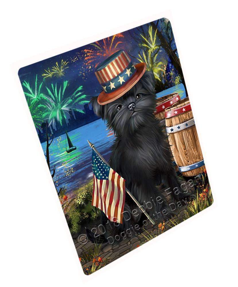 4Th Of July Independence Day Fireworks Affenpinscher Dog At The Lake Blanket Blnkt74154