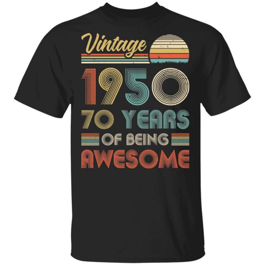 Vintage 1950 70th Birthday Gift 70 Years Old T-shirt