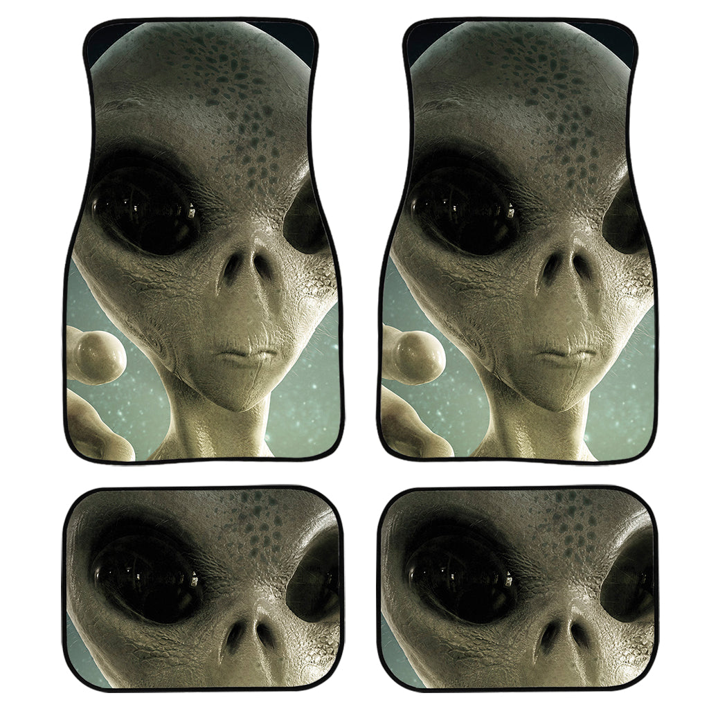 Grey Alien 3D Print Front And Back Car Floor Mats, Front Car Mat