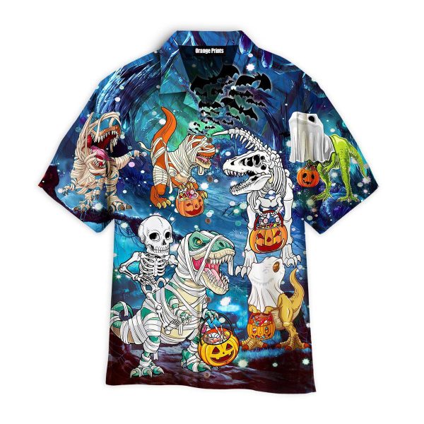 Halloween Dinosaur Scary Night Hawaii Shirt For Men Women Ha93564