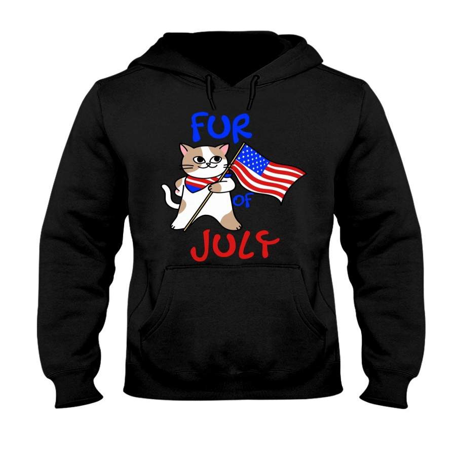 4th Of July Happy Celebration Meowica Hoodie Gift For Cat Lovers