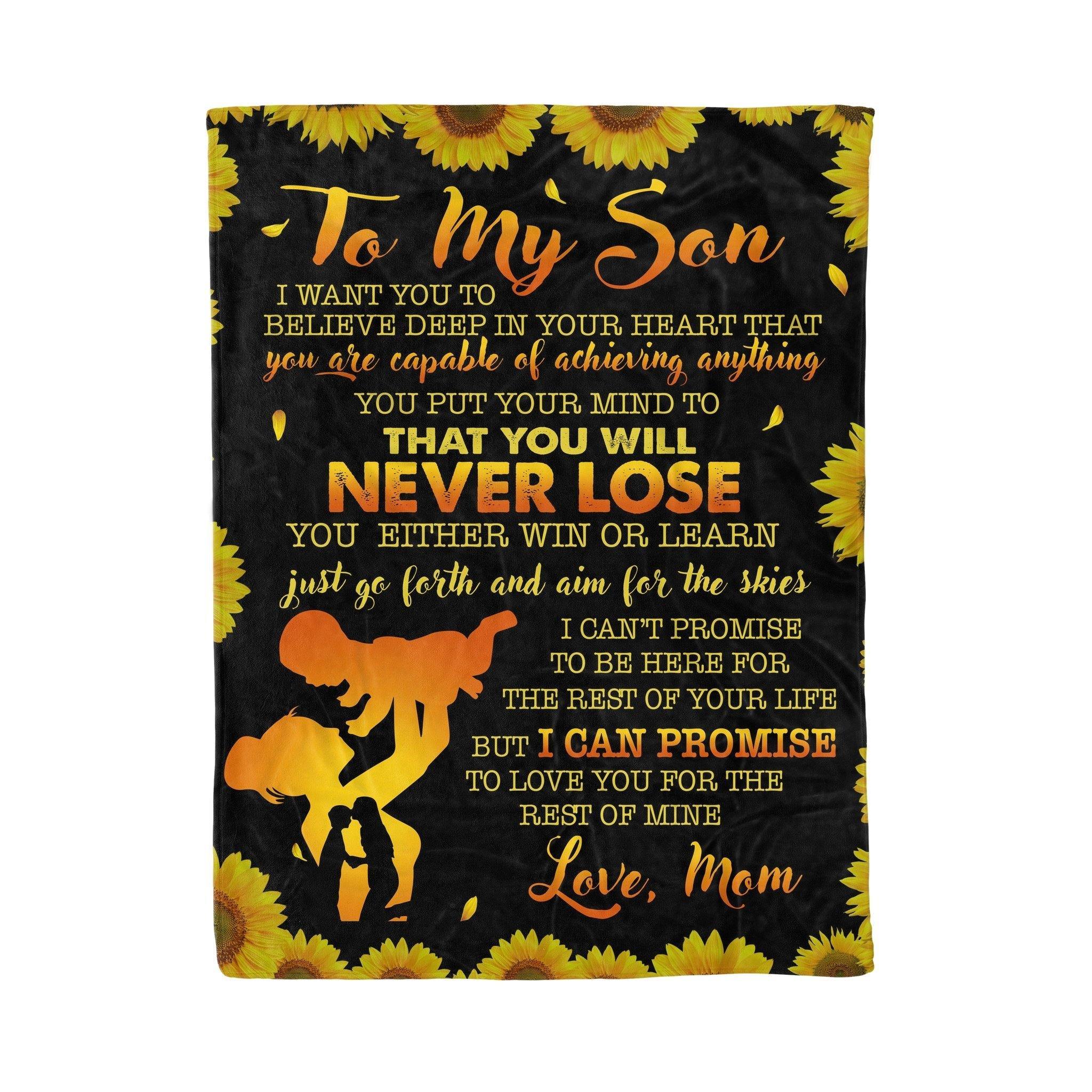 To My Son  – Gift For Son For Family Unique Gifts Ideas For Home Decor  – Fleece Blanket Sherpa Blanket