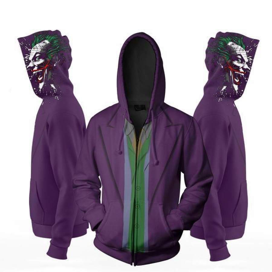 Joker Hoodie – Batman Hoodie – Zip Up Jacket