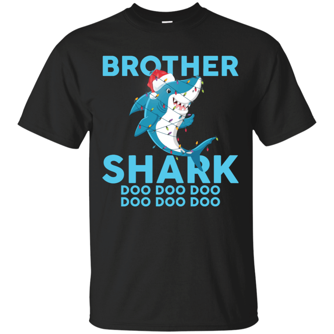 Brother Shark Doo Doo Doo Funny Christmas Lights T-Shirt T-Shirt