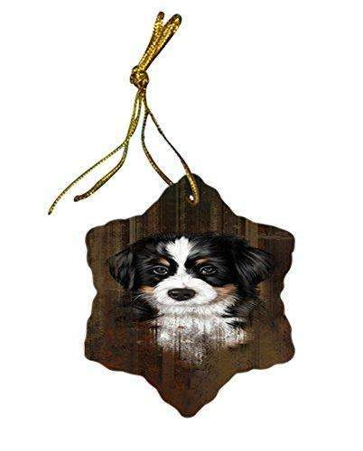 Rustic Bernese Mountain Puppy Star Porcelain Ornament Spor48196