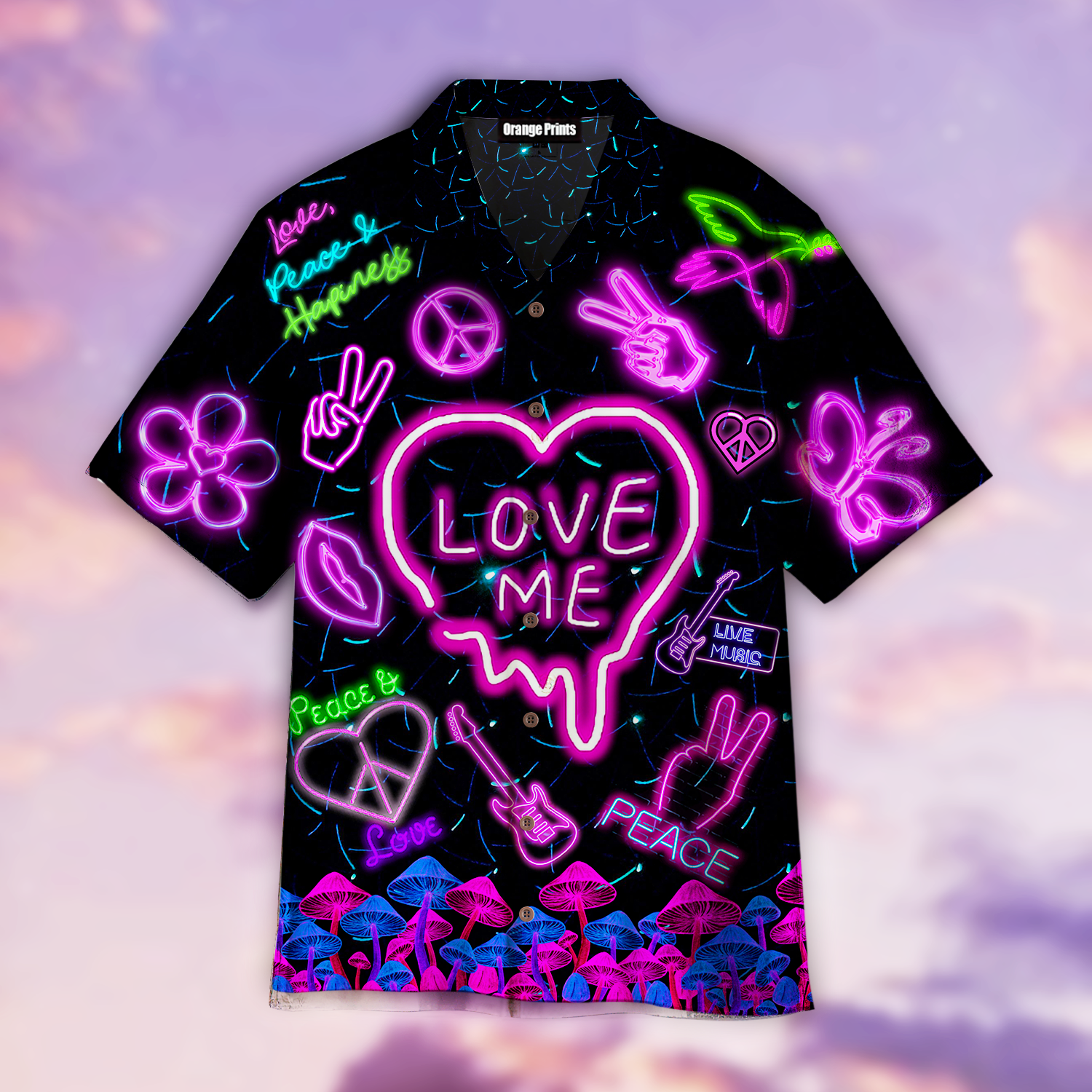 Hippie Neon Hawaii Shirt For Men And Women Ha88472