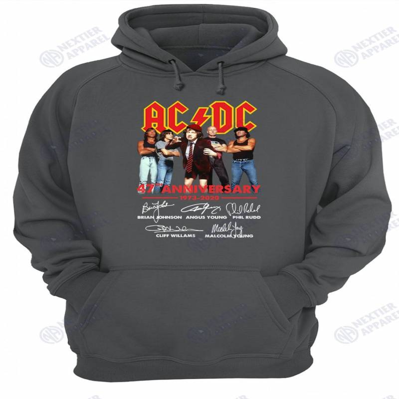 ACDC 47th Anniversary 1973-2020 signature shirt  Unisex Hoodie