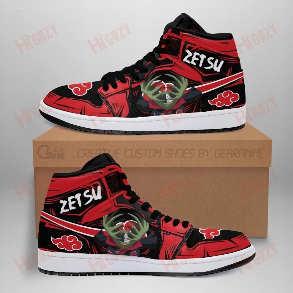 Akatsuki Zetsu Sneakers Custom Anime Naruto Shoes Fan Gifts