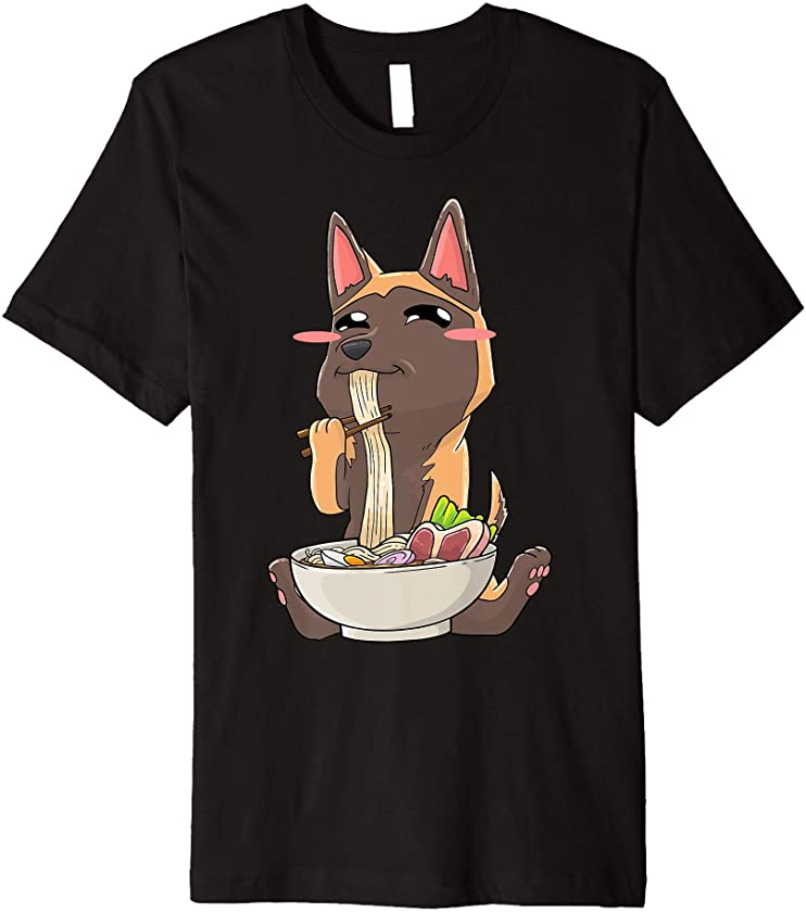 Belgian Malinois Ramen Kawaii Puppy Premium T-Shirt