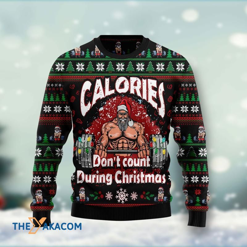 Calories Don’T Count During Christmas Awesome Gift For Christmas Ugly Christmas Sweater