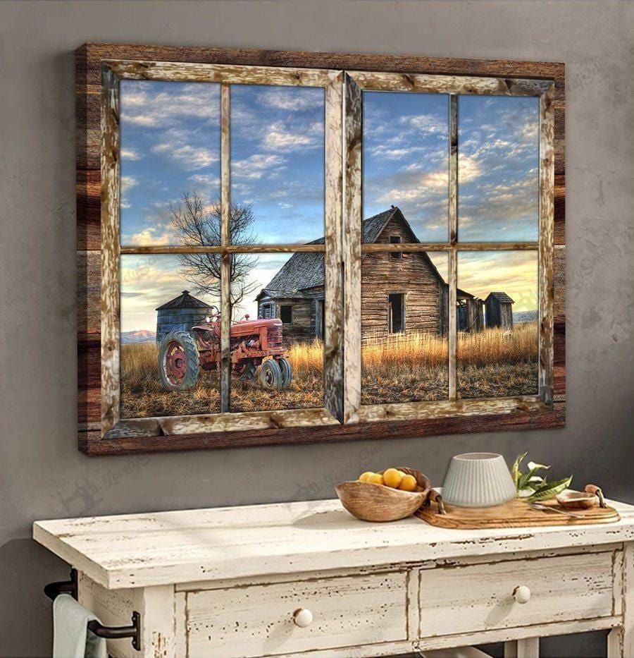 Rusty Farm Window View Canvas Prints #V – Wildzill Store Fashion