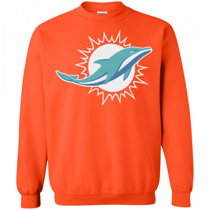 Orange Miami Dolphins Team Logo Sweatshirt