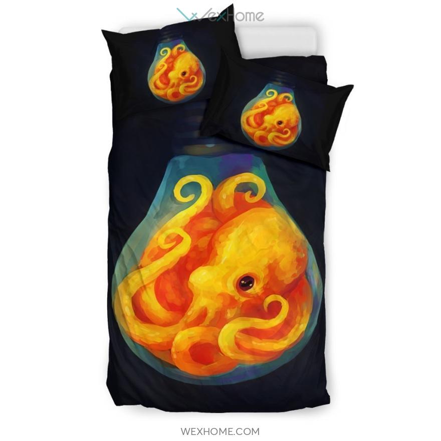 Octopus Bedding Set – Duvet Cover And Pillowcase Set – Unique Design Amazing Gift