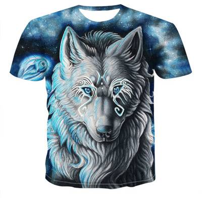 3D Printed Wolf Summer T-Shirt