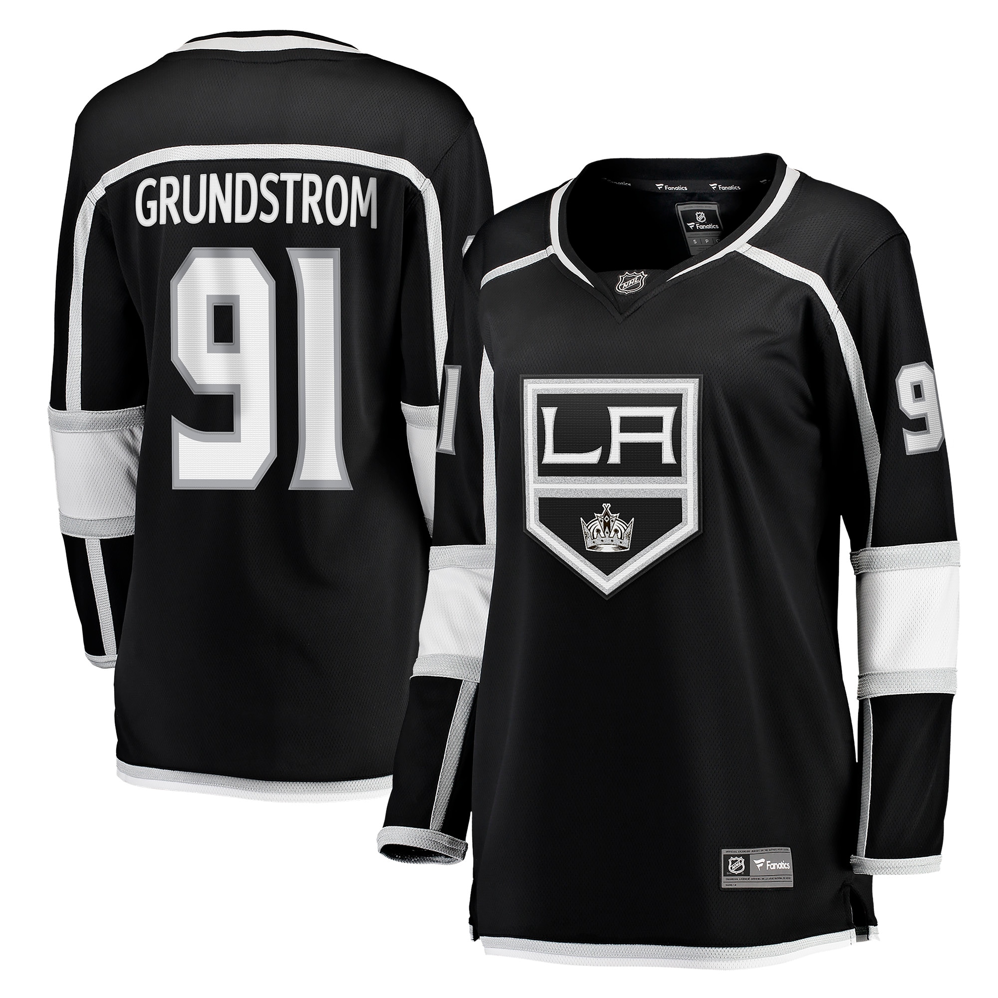 Women's Los Angeles Kings Carl Grundstrom Black Home Breakaway Player Jersey