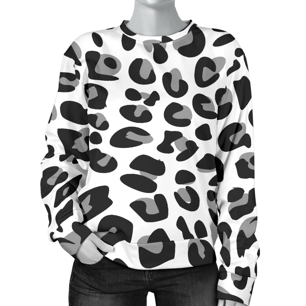 Snow Leopard Skin Print  Women Long Sleeve Sweatshirt