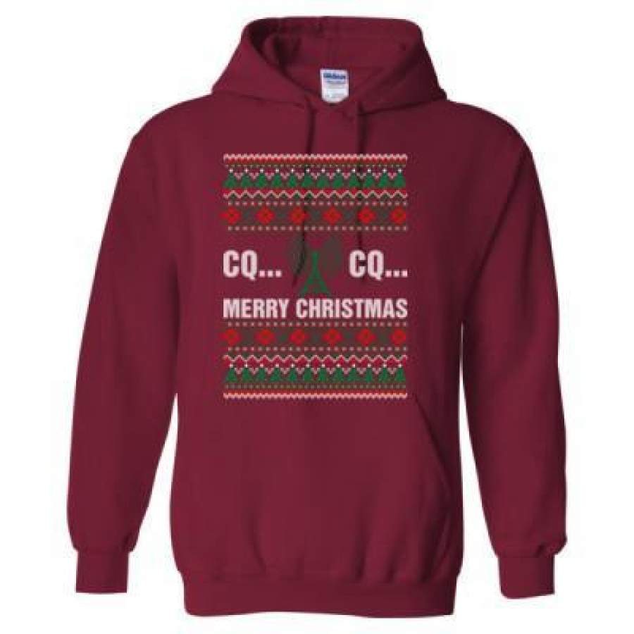 AGR Ham Radio Merry Christmas Ugly Sweater Xmas – Heavy Blend™ Hooded Sweatshirt