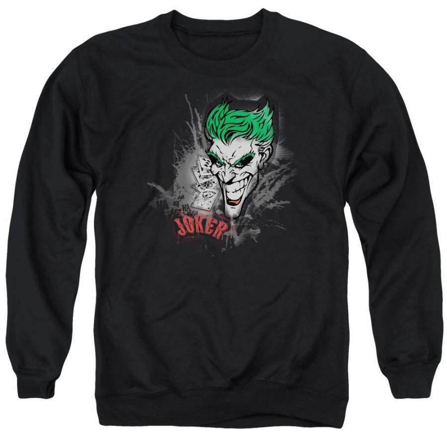 Batman – Joker Sprays The City Adult Crewneck Sweatshirt