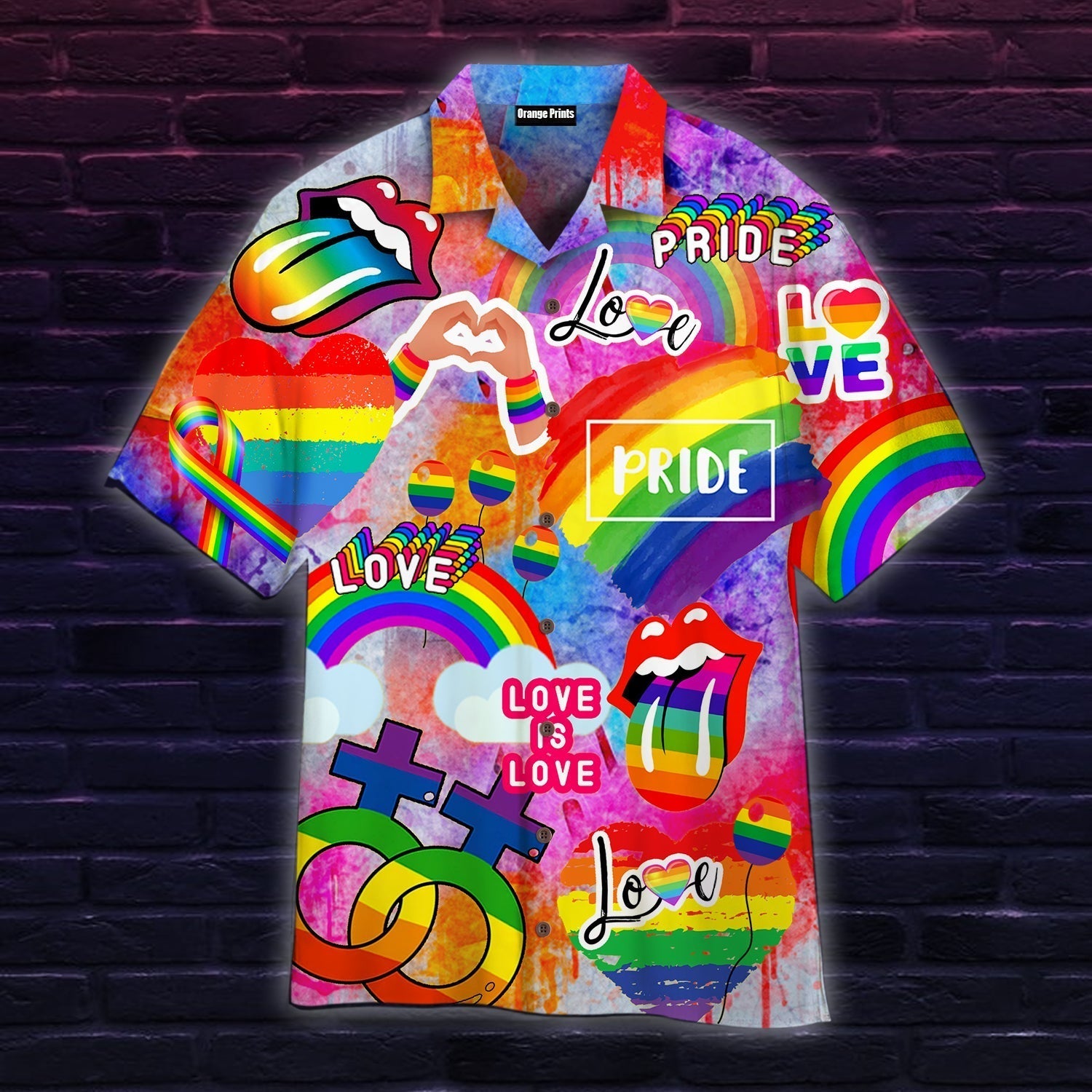 Lgbt Love Is Pride Month Aloha Hawaii Shirts For Men Women Ha86661