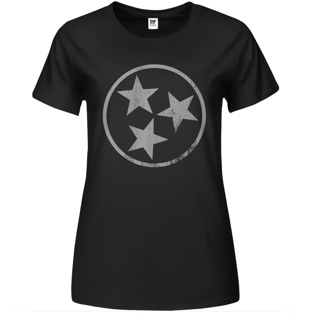 Tennessee Flag Gray Stars Volunteer State Vintage Premium Womens Tshirts