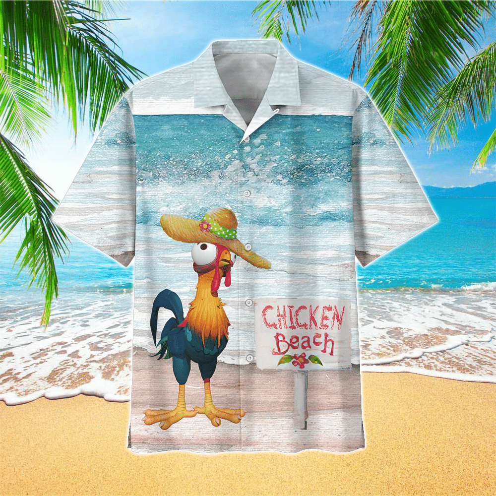 Chicken Hawaii Shirt Aloha Tropical Sleeve Summer All Size Ha26386