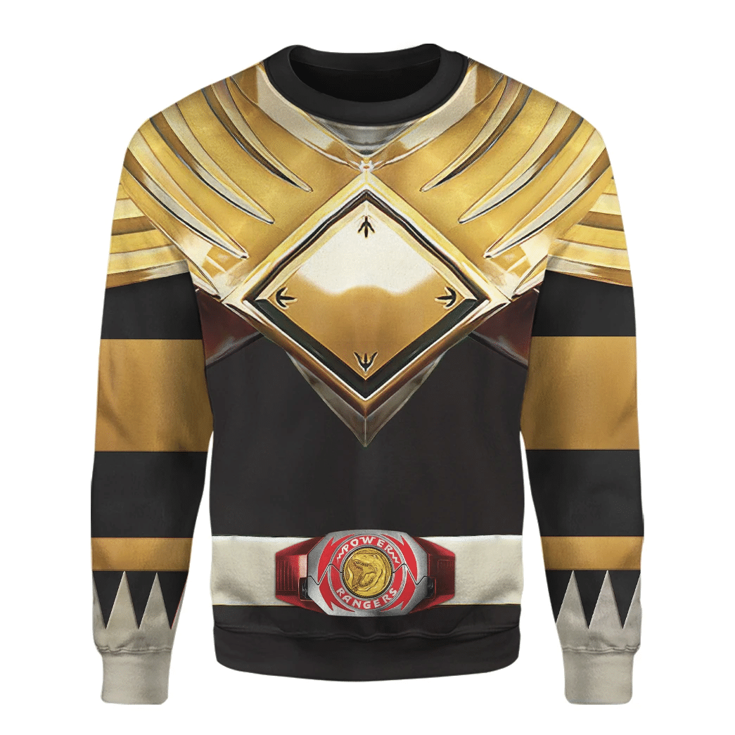 Alohazing 3D Mighty Morphin Black Power Rangers Custom Sweatshirt