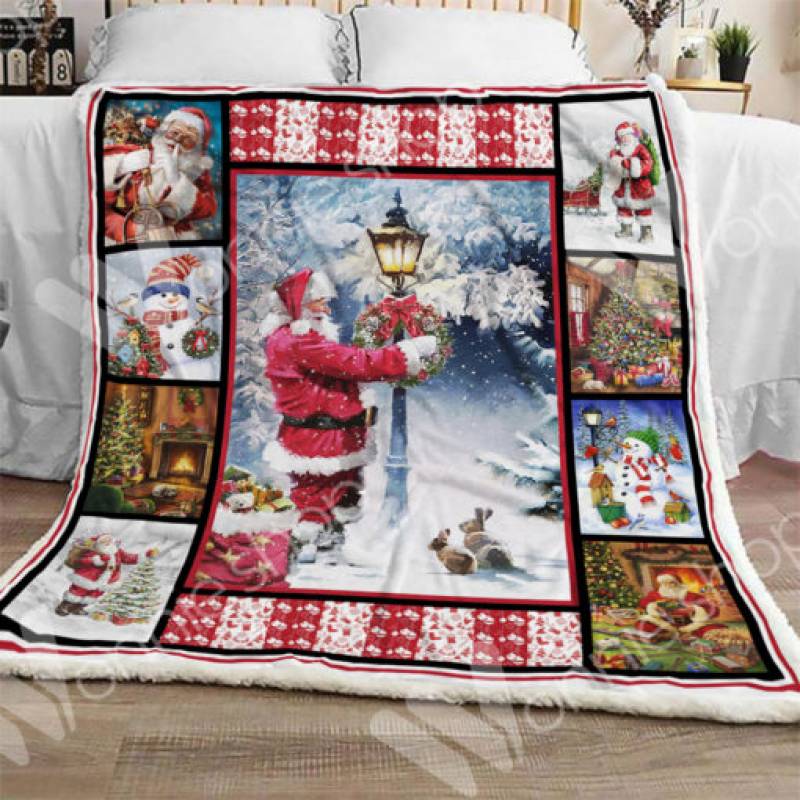 Vintage Christmas Sherpa Blanket OCT0501 68O36