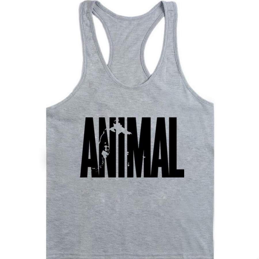 Animal Stringers Mens Tank Tops Sleeveless Shirt,tanktops Bodybuilding and Fitness Men’s Singlets workout Clothes