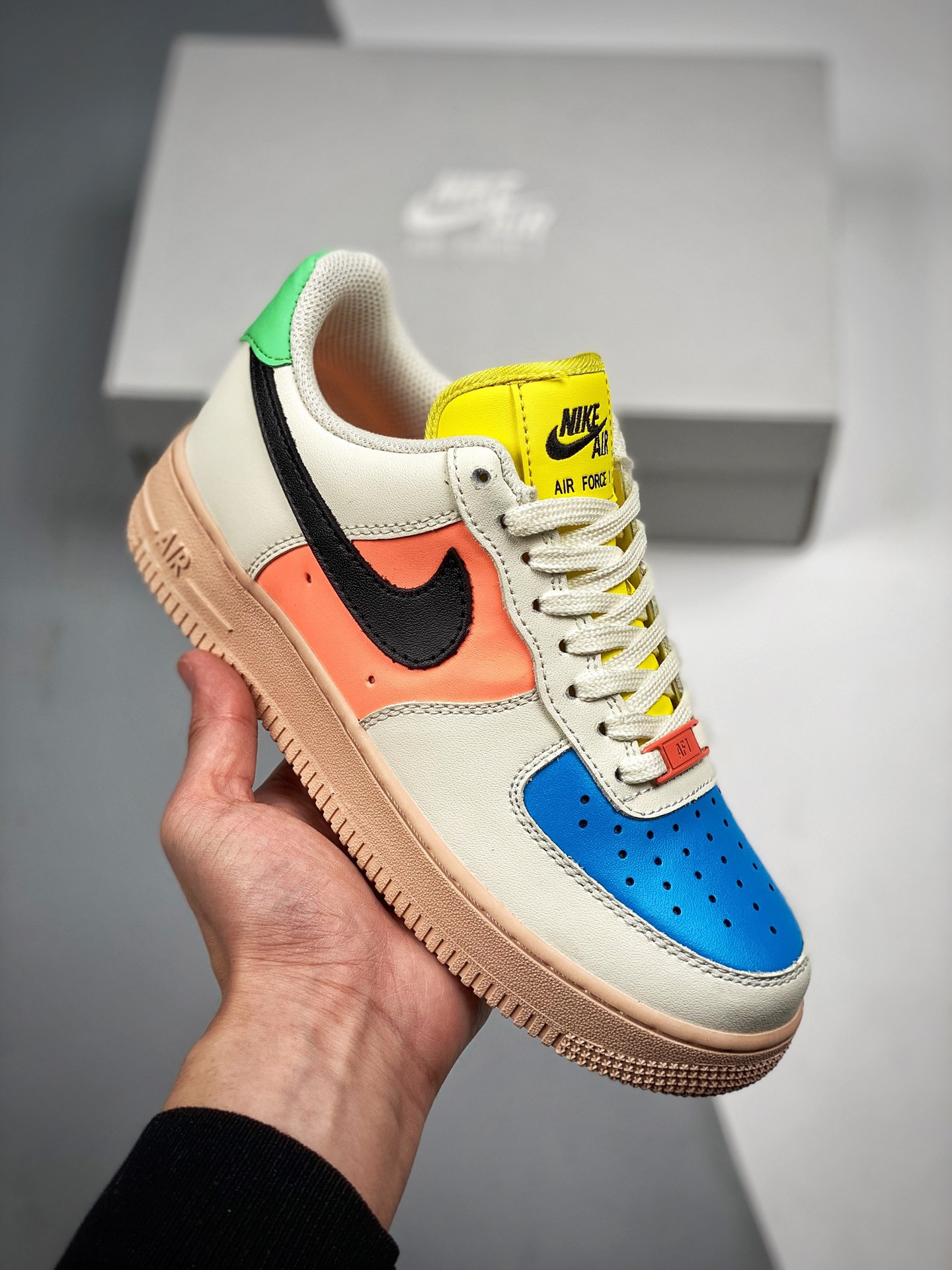 Nike Air Force 1 Low Sail Multi SailBlack-Bright Mango 5340397