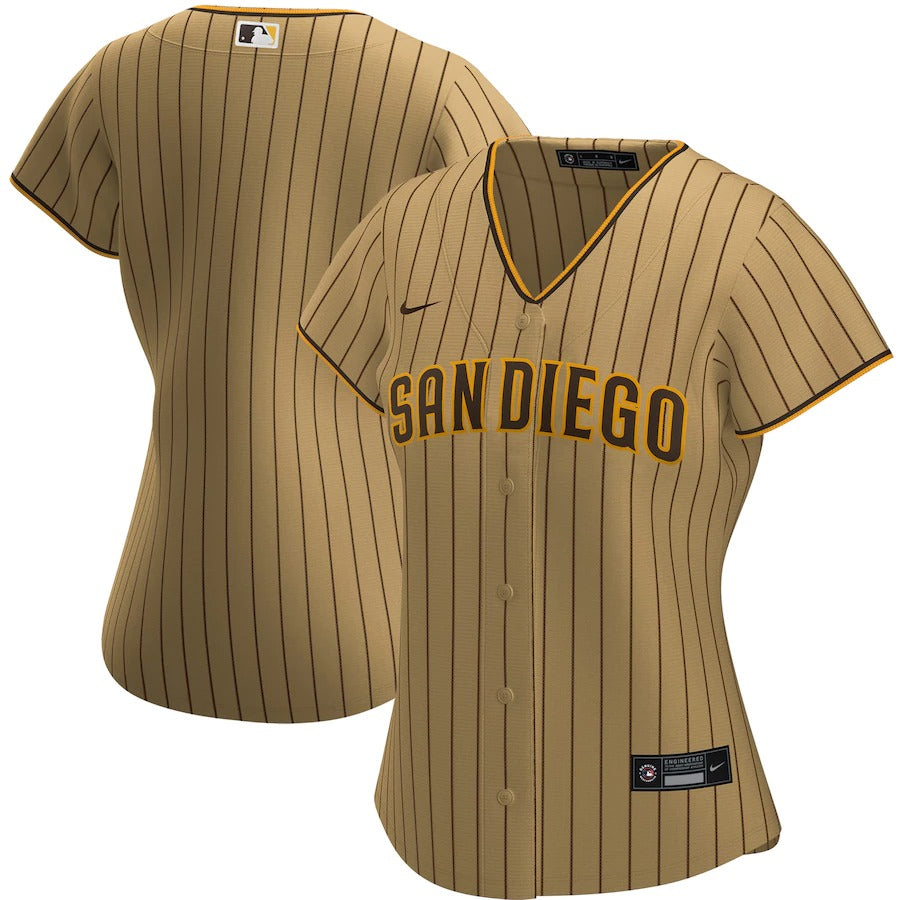 Women’S San Diego Padres Nike Tan Alternate Replica Team Jersey