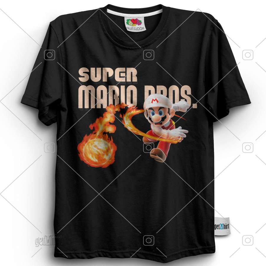 Super Mario Bros 80’s Retro Gaming Tee Funny NES Men’s T-Shirt